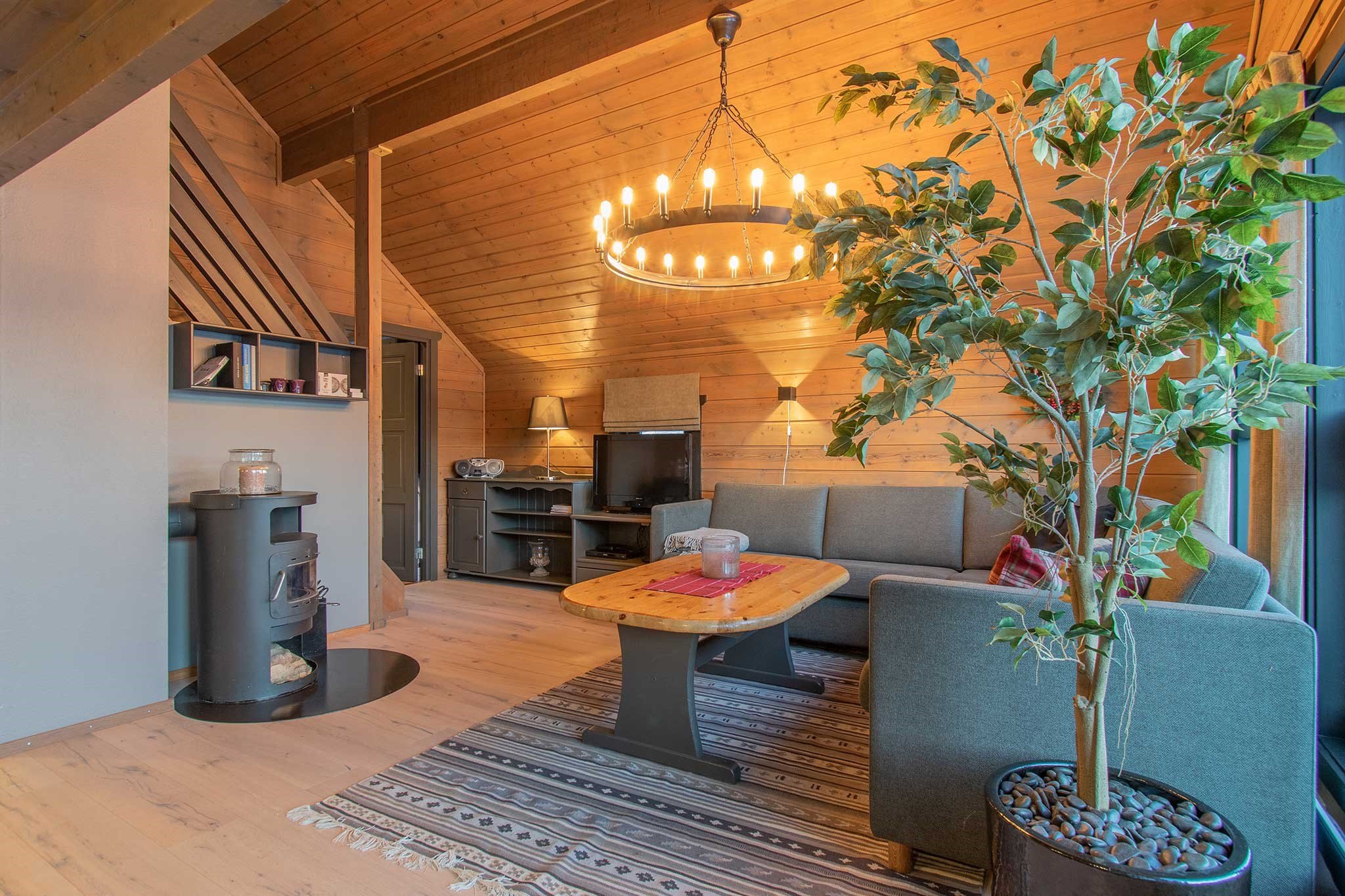 Cozy living room with fireplace