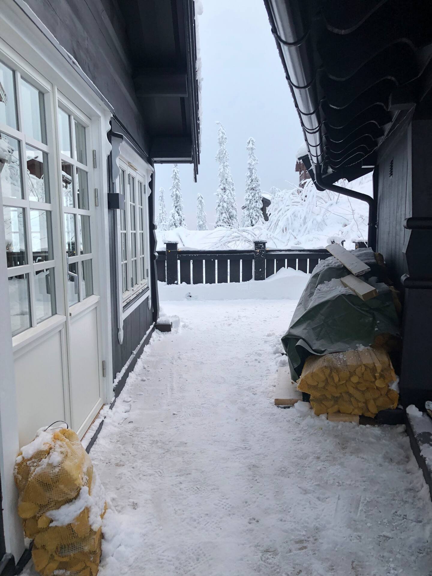 Outside the kitchen door